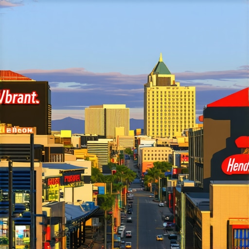 Henderson Community Business Scene Henderson cityscape showing local businesses and community events