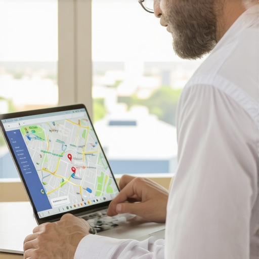 Henderson Local Business and Google Maps Optimization Business owner optimizing Google Maps profile in Henderson