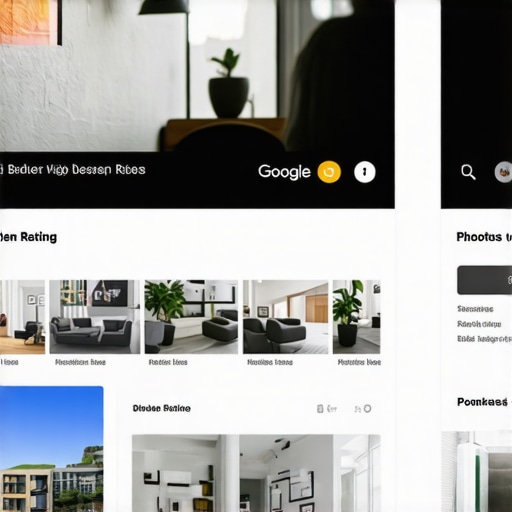 Screenshot of a Henderson Google My Business profile with high ratings and photos.