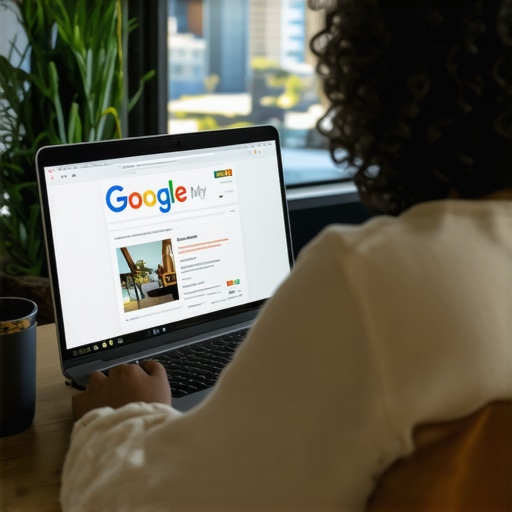 Business owner optimizing Google My Business listing in Henderson.