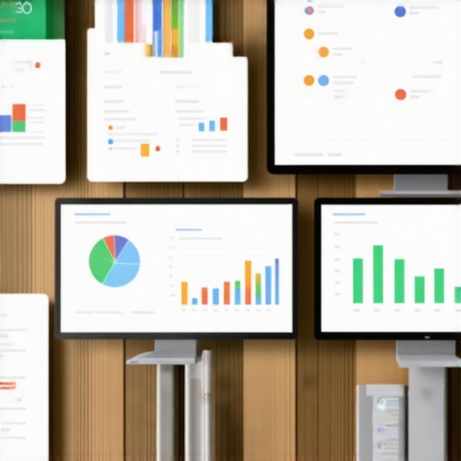 Person analyzing SEO data on multiple monitors with focus on local search performance.