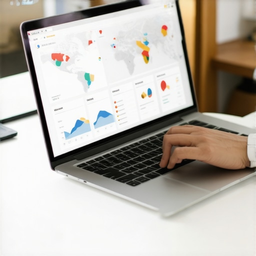 Person analyzing local SEO metrics on laptop for Henderson business