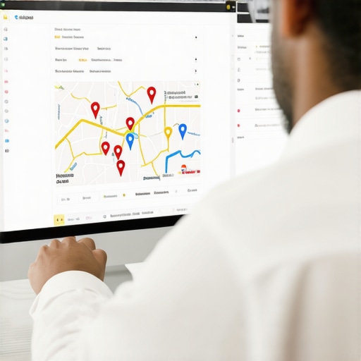 A person working on local SEO analytics for Henderson Google Maps listings.