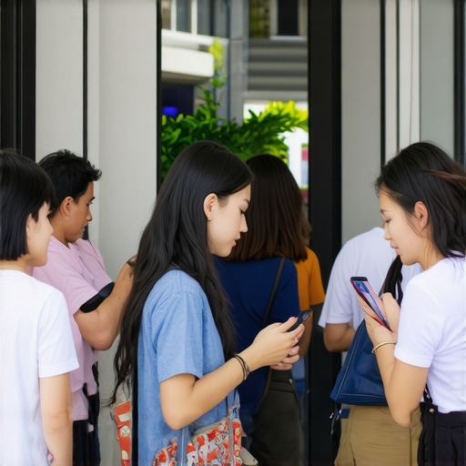 Customers Checking In on Google Maps in Henderson Henderson business storefront with customers using smartphones to check in on Google Maps