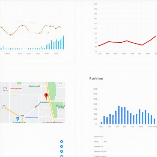 Local SEO Dashboard with Henderson Metrics Digital analytics dashboard displaying local search rankings, maps, and SEO metrics for Henderson Nevada.