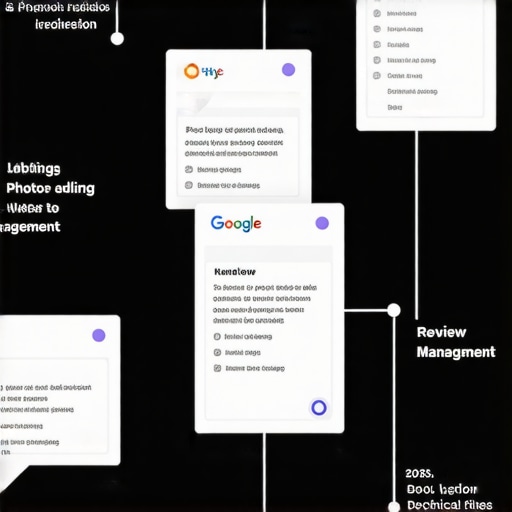 Flowchart illustrating steps to improve Google Maps ranking for Henderson businesses.