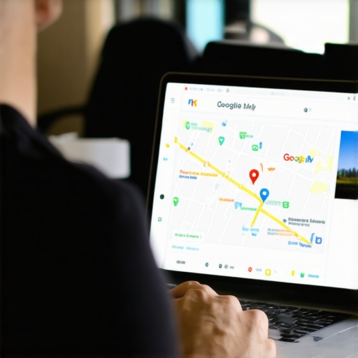 Business owner editing Google My Business profile for Henderson local SEO