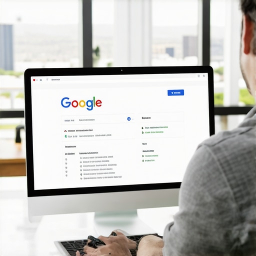 Business owner updating Google My Business profile in Henderson