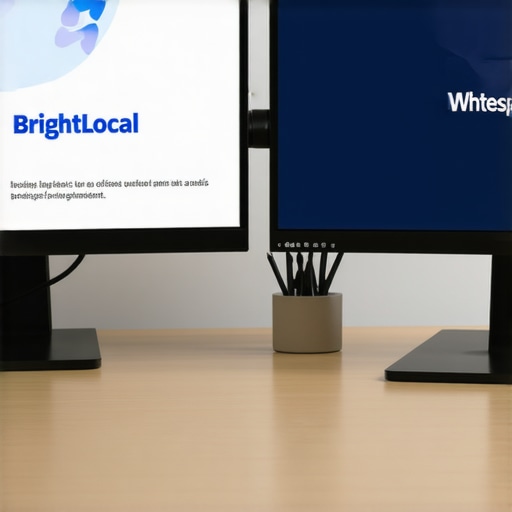 Screens displaying BrightLocal and Whitespark SEO dashboards for Henderson-based business