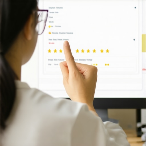 Person reviewing and flagging suspicious fake reviews on Google My Business dashboard