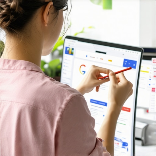 Business owner updating Google My Business profile with digital tools in Henderson