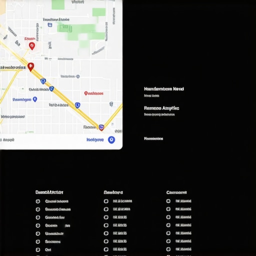 Graphical interface displaying Henderson shop's local map rankings